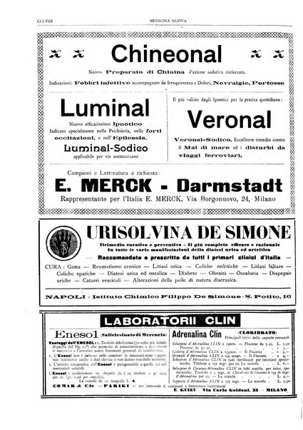 Medicina nuova periodico settimanale di scienze mediche, giurisprudenza sanitaria, medicina sociale e interessi delle classi sanitarie