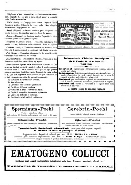 Medicina nuova periodico settimanale di scienze mediche, giurisprudenza sanitaria, medicina sociale e interessi delle classi sanitarie