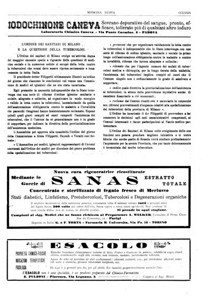 Medicina nuova periodico settimanale di scienze mediche, giurisprudenza sanitaria, medicina sociale e interessi delle classi sanitarie