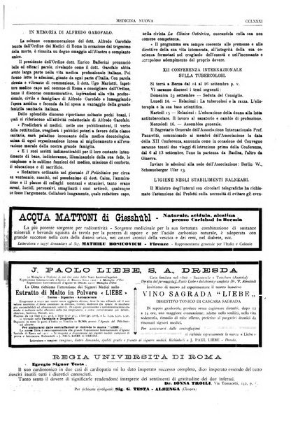 Medicina nuova periodico settimanale di scienze mediche, giurisprudenza sanitaria, medicina sociale e interessi delle classi sanitarie