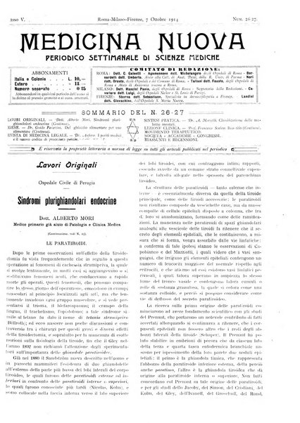 Medicina nuova periodico settimanale di scienze mediche, giurisprudenza sanitaria, medicina sociale e interessi delle classi sanitarie