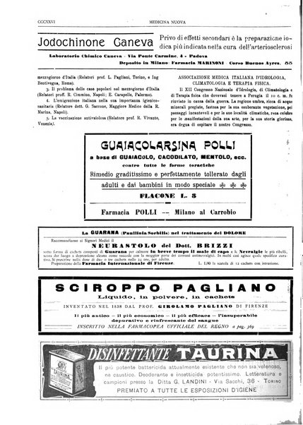 Medicina nuova periodico settimanale di scienze mediche, giurisprudenza sanitaria, medicina sociale e interessi delle classi sanitarie