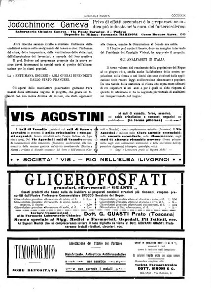 Medicina nuova periodico settimanale di scienze mediche, giurisprudenza sanitaria, medicina sociale e interessi delle classi sanitarie