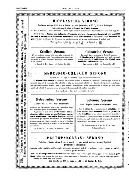 Medicina nuova periodico settimanale di scienze mediche, giurisprudenza sanitaria, medicina sociale e interessi delle classi sanitarie