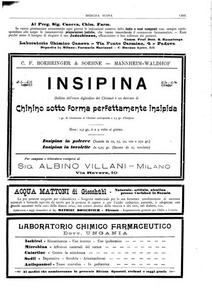 Medicina nuova periodico settimanale di scienze mediche, giurisprudenza sanitaria, medicina sociale e interessi delle classi sanitarie