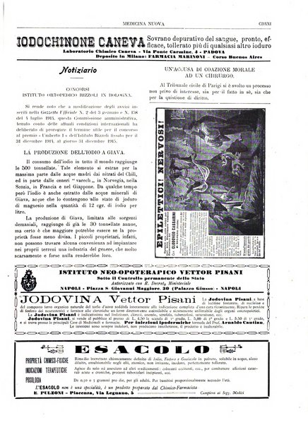 Medicina nuova periodico settimanale di scienze mediche, giurisprudenza sanitaria, medicina sociale e interessi delle classi sanitarie