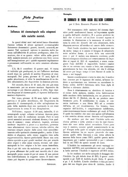 Medicina nuova periodico settimanale di scienze mediche, giurisprudenza sanitaria, medicina sociale e interessi delle classi sanitarie