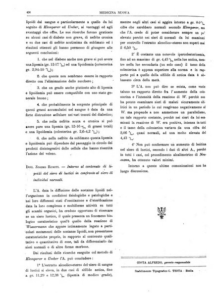 Medicina nuova periodico settimanale di scienze mediche, giurisprudenza sanitaria, medicina sociale e interessi delle classi sanitarie