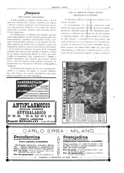 Medicina nuova periodico settimanale di scienze mediche, giurisprudenza sanitaria, medicina sociale e interessi delle classi sanitarie