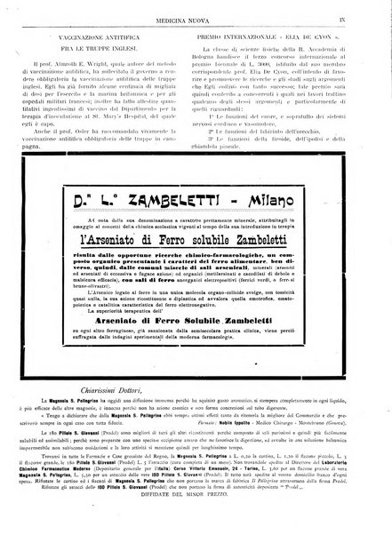 Medicina nuova periodico settimanale di scienze mediche, giurisprudenza sanitaria, medicina sociale e interessi delle classi sanitarie