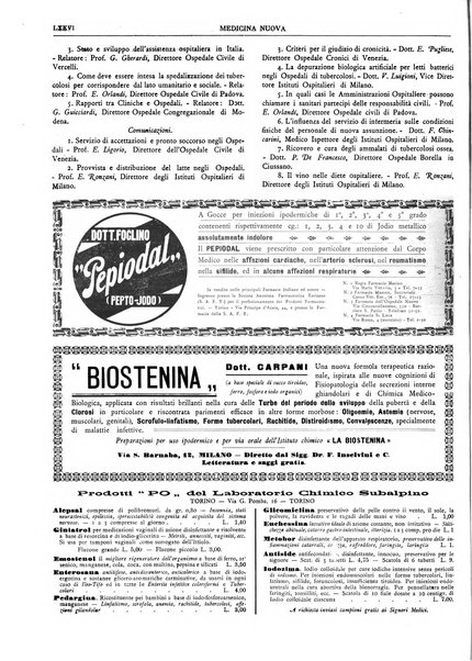 Medicina nuova periodico settimanale di scienze mediche, giurisprudenza sanitaria, medicina sociale e interessi delle classi sanitarie