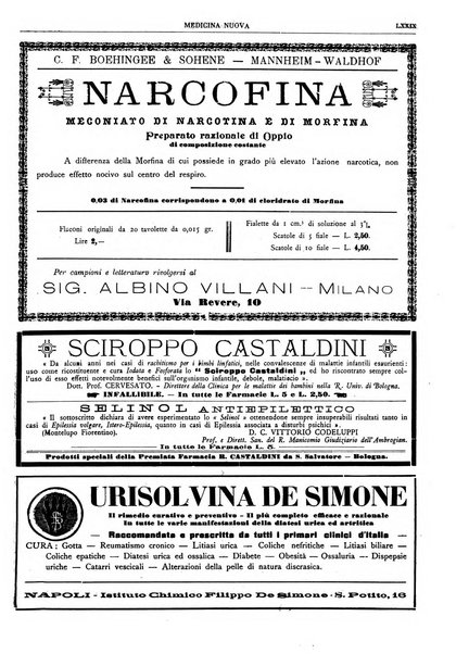 Medicina nuova periodico settimanale di scienze mediche, giurisprudenza sanitaria, medicina sociale e interessi delle classi sanitarie