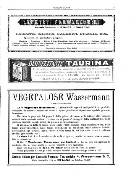 Medicina nuova periodico settimanale di scienze mediche, giurisprudenza sanitaria, medicina sociale e interessi delle classi sanitarie