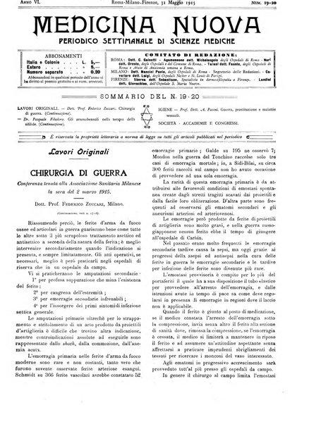 Medicina nuova periodico settimanale di scienze mediche, giurisprudenza sanitaria, medicina sociale e interessi delle classi sanitarie