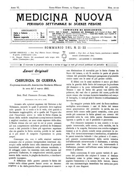 Medicina nuova periodico settimanale di scienze mediche, giurisprudenza sanitaria, medicina sociale e interessi delle classi sanitarie