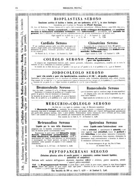 Medicina nuova periodico settimanale di scienze mediche, giurisprudenza sanitaria, medicina sociale e interessi delle classi sanitarie