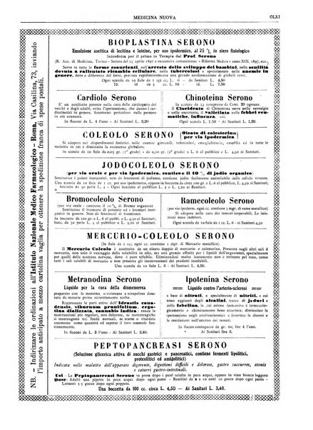 Medicina nuova periodico settimanale di scienze mediche, giurisprudenza sanitaria, medicina sociale e interessi delle classi sanitarie