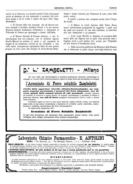 Medicina nuova periodico settimanale di scienze mediche, giurisprudenza sanitaria, medicina sociale e interessi delle classi sanitarie