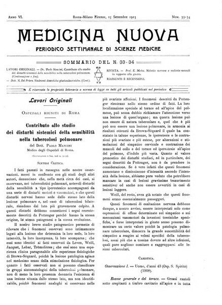 Medicina nuova periodico settimanale di scienze mediche, giurisprudenza sanitaria, medicina sociale e interessi delle classi sanitarie