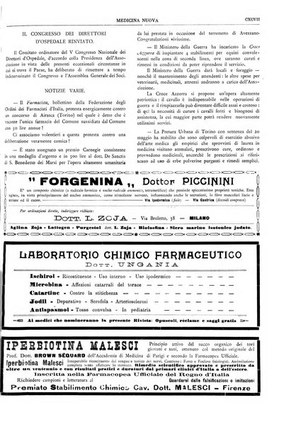 Medicina nuova periodico settimanale di scienze mediche, giurisprudenza sanitaria, medicina sociale e interessi delle classi sanitarie