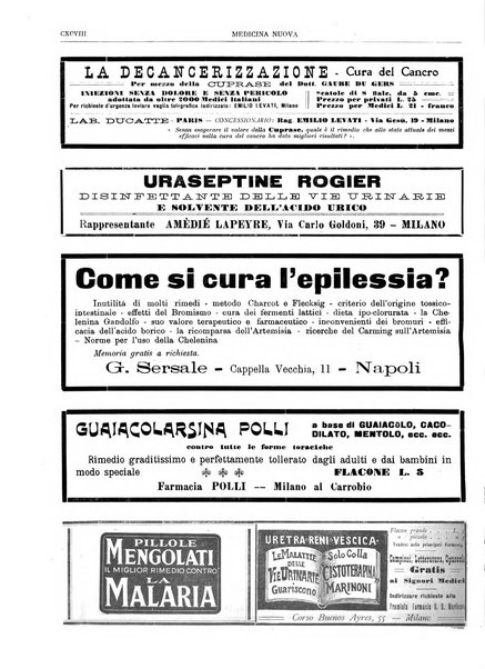 Medicina nuova periodico settimanale di scienze mediche, giurisprudenza sanitaria, medicina sociale e interessi delle classi sanitarie