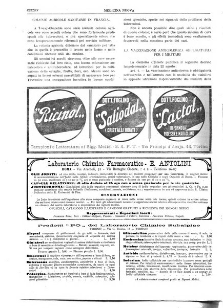 Medicina nuova periodico settimanale di scienze mediche, giurisprudenza sanitaria, medicina sociale e interessi delle classi sanitarie