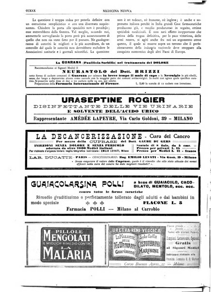 Medicina nuova periodico settimanale di scienze mediche, giurisprudenza sanitaria, medicina sociale e interessi delle classi sanitarie