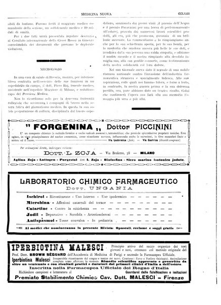 Medicina nuova periodico settimanale di scienze mediche, giurisprudenza sanitaria, medicina sociale e interessi delle classi sanitarie