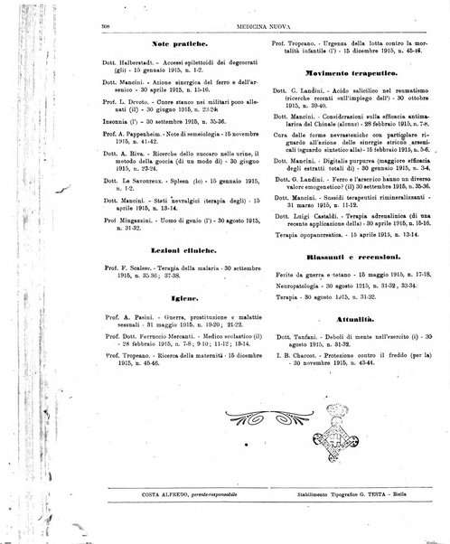 Medicina nuova periodico settimanale di scienze mediche, giurisprudenza sanitaria, medicina sociale e interessi delle classi sanitarie