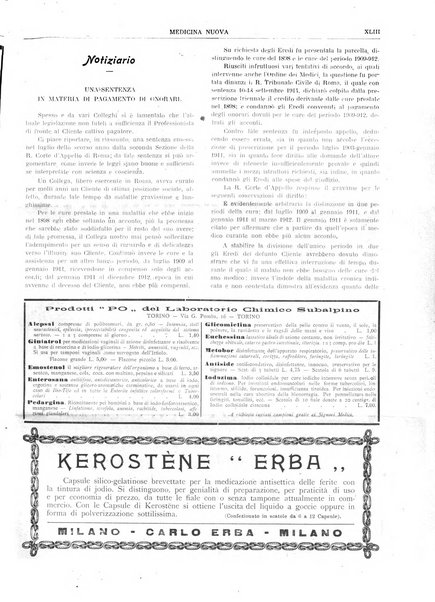 Medicina nuova periodico settimanale di scienze mediche, giurisprudenza sanitaria, medicina sociale e interessi delle classi sanitarie