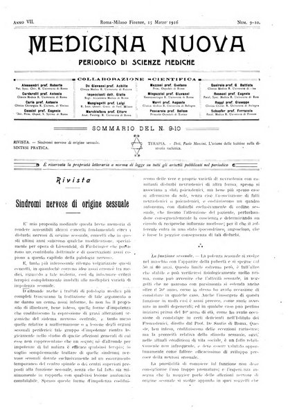 Medicina nuova periodico settimanale di scienze mediche, giurisprudenza sanitaria, medicina sociale e interessi delle classi sanitarie