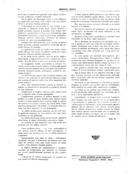 Medicina nuova periodico settimanale di scienze mediche, giurisprudenza sanitaria, medicina sociale e interessi delle classi sanitarie