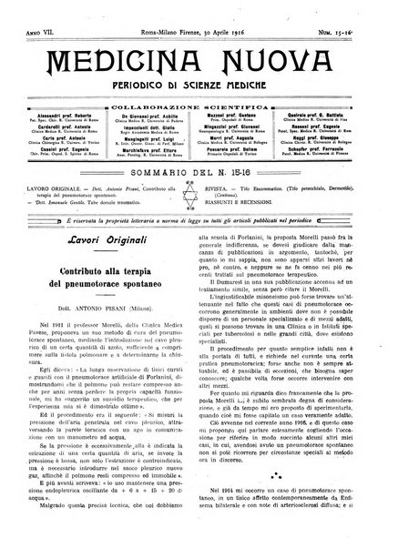 Medicina nuova periodico settimanale di scienze mediche, giurisprudenza sanitaria, medicina sociale e interessi delle classi sanitarie