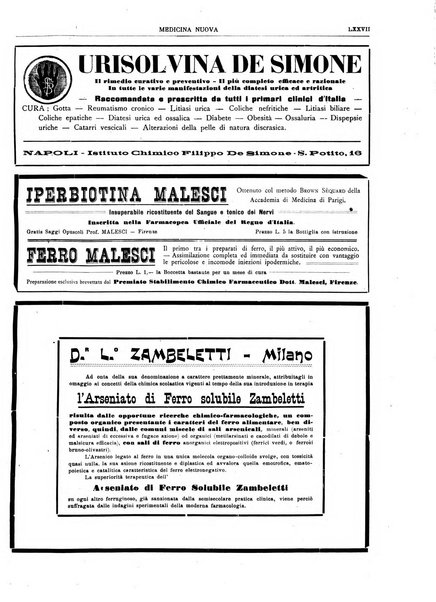 Medicina nuova periodico settimanale di scienze mediche, giurisprudenza sanitaria, medicina sociale e interessi delle classi sanitarie