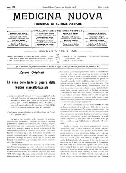 Medicina nuova periodico settimanale di scienze mediche, giurisprudenza sanitaria, medicina sociale e interessi delle classi sanitarie