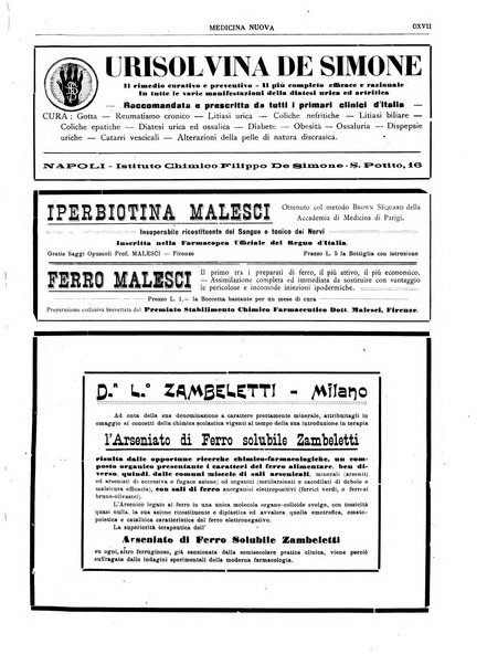 Medicina nuova periodico settimanale di scienze mediche, giurisprudenza sanitaria, medicina sociale e interessi delle classi sanitarie