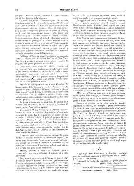 Medicina nuova periodico settimanale di scienze mediche, giurisprudenza sanitaria, medicina sociale e interessi delle classi sanitarie