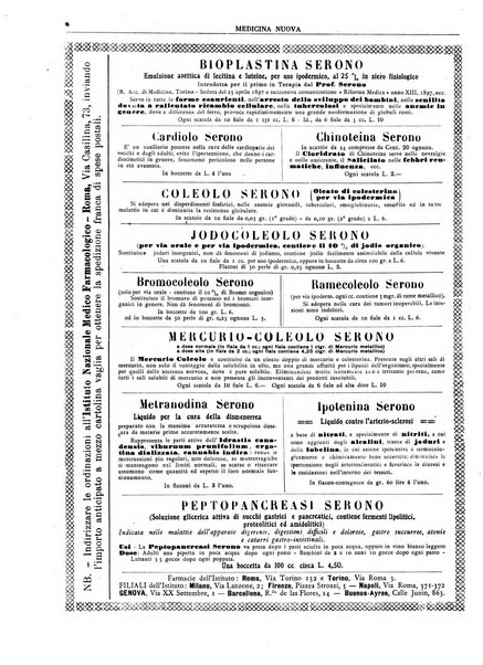 Medicina nuova periodico settimanale di scienze mediche, giurisprudenza sanitaria, medicina sociale e interessi delle classi sanitarie