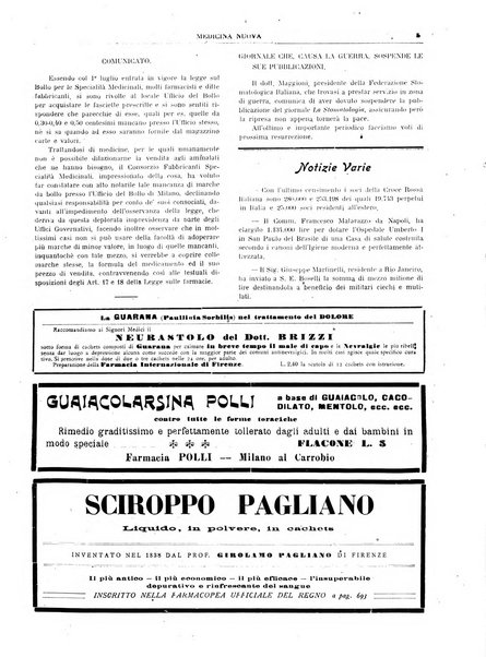 Medicina nuova periodico settimanale di scienze mediche, giurisprudenza sanitaria, medicina sociale e interessi delle classi sanitarie