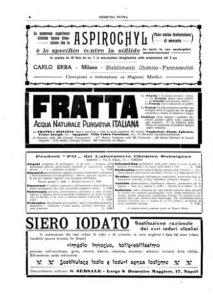 Medicina nuova periodico settimanale di scienze mediche, giurisprudenza sanitaria, medicina sociale e interessi delle classi sanitarie