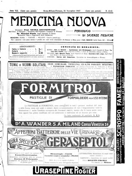 Medicina nuova periodico settimanale di scienze mediche, giurisprudenza sanitaria, medicina sociale e interessi delle classi sanitarie