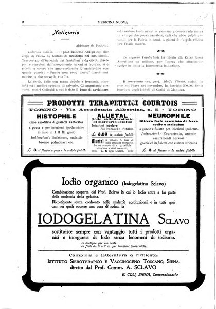 Medicina nuova periodico settimanale di scienze mediche, giurisprudenza sanitaria, medicina sociale e interessi delle classi sanitarie