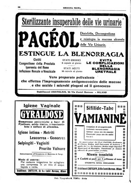 Medicina nuova periodico settimanale di scienze mediche, giurisprudenza sanitaria, medicina sociale e interessi delle classi sanitarie