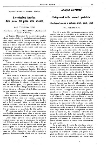 Medicina nuova periodico settimanale di scienze mediche, giurisprudenza sanitaria, medicina sociale e interessi delle classi sanitarie