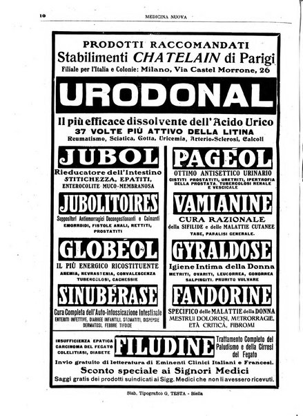 Medicina nuova periodico settimanale di scienze mediche, giurisprudenza sanitaria, medicina sociale e interessi delle classi sanitarie