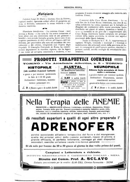 Medicina nuova periodico settimanale di scienze mediche, giurisprudenza sanitaria, medicina sociale e interessi delle classi sanitarie