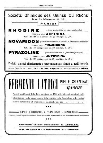 Medicina nuova periodico settimanale di scienze mediche, giurisprudenza sanitaria, medicina sociale e interessi delle classi sanitarie