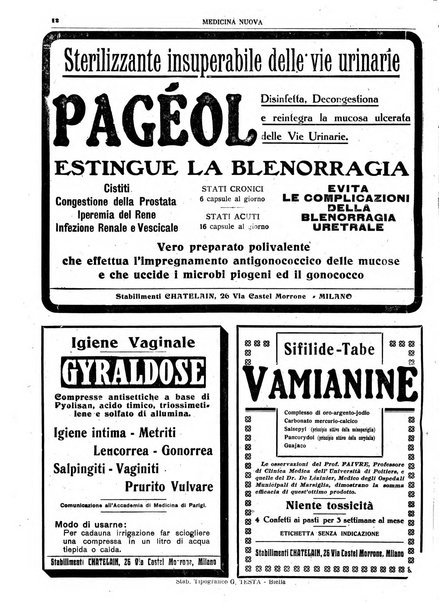 Medicina nuova periodico settimanale di scienze mediche, giurisprudenza sanitaria, medicina sociale e interessi delle classi sanitarie