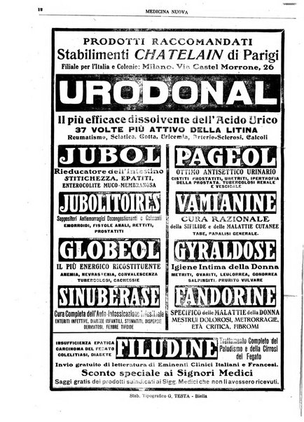 Medicina nuova periodico settimanale di scienze mediche, giurisprudenza sanitaria, medicina sociale e interessi delle classi sanitarie