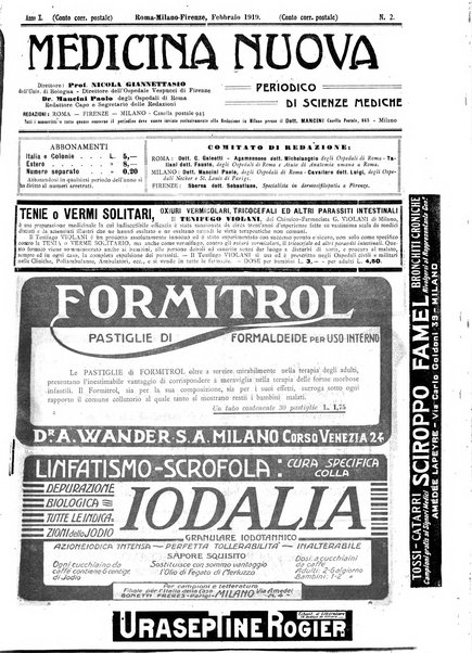 Medicina nuova periodico settimanale di scienze mediche, giurisprudenza sanitaria, medicina sociale e interessi delle classi sanitarie